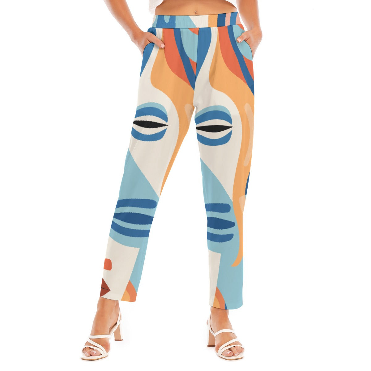 All-Over Print Women's Loose Straight-leg Pants