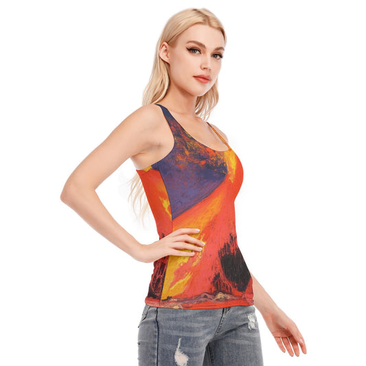 All-Over Print Women's Racer Vest | 190GSM Cotton