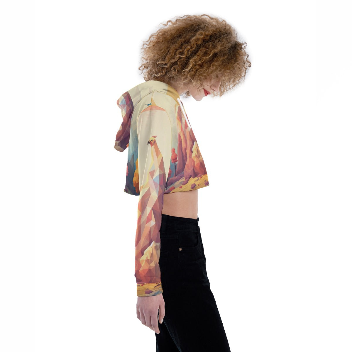 All-Over Print Women's Crop Top Hoodie