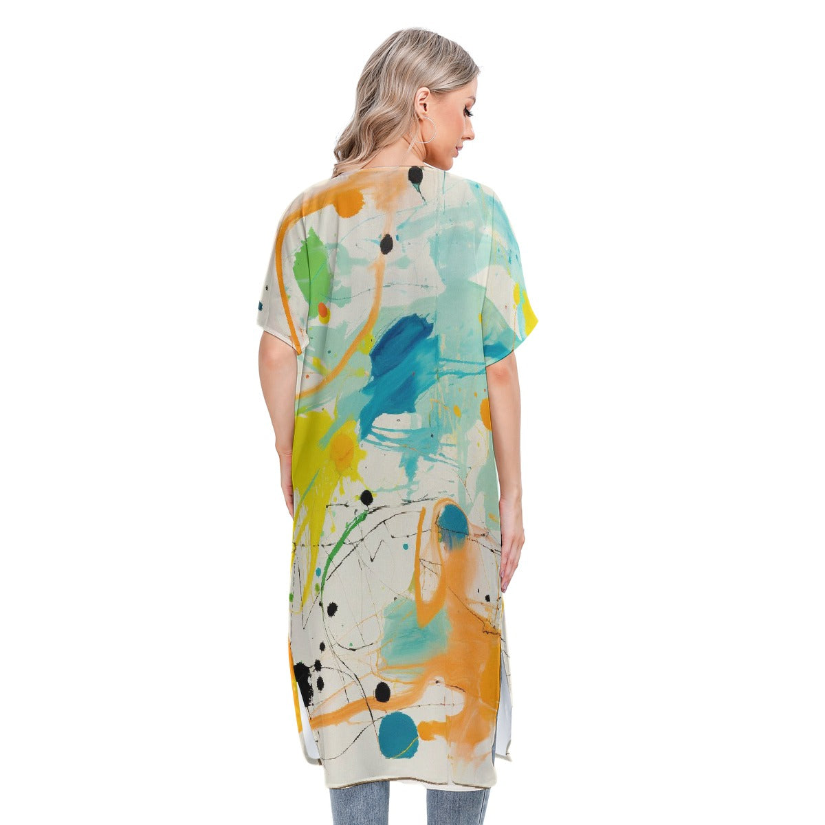 All-Over Print Women's Short Sleeve Cardigan