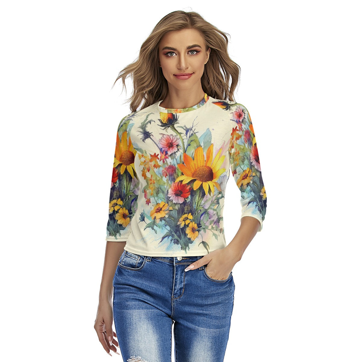 All-Over Print Women's Raglan Sleeves T-shirts