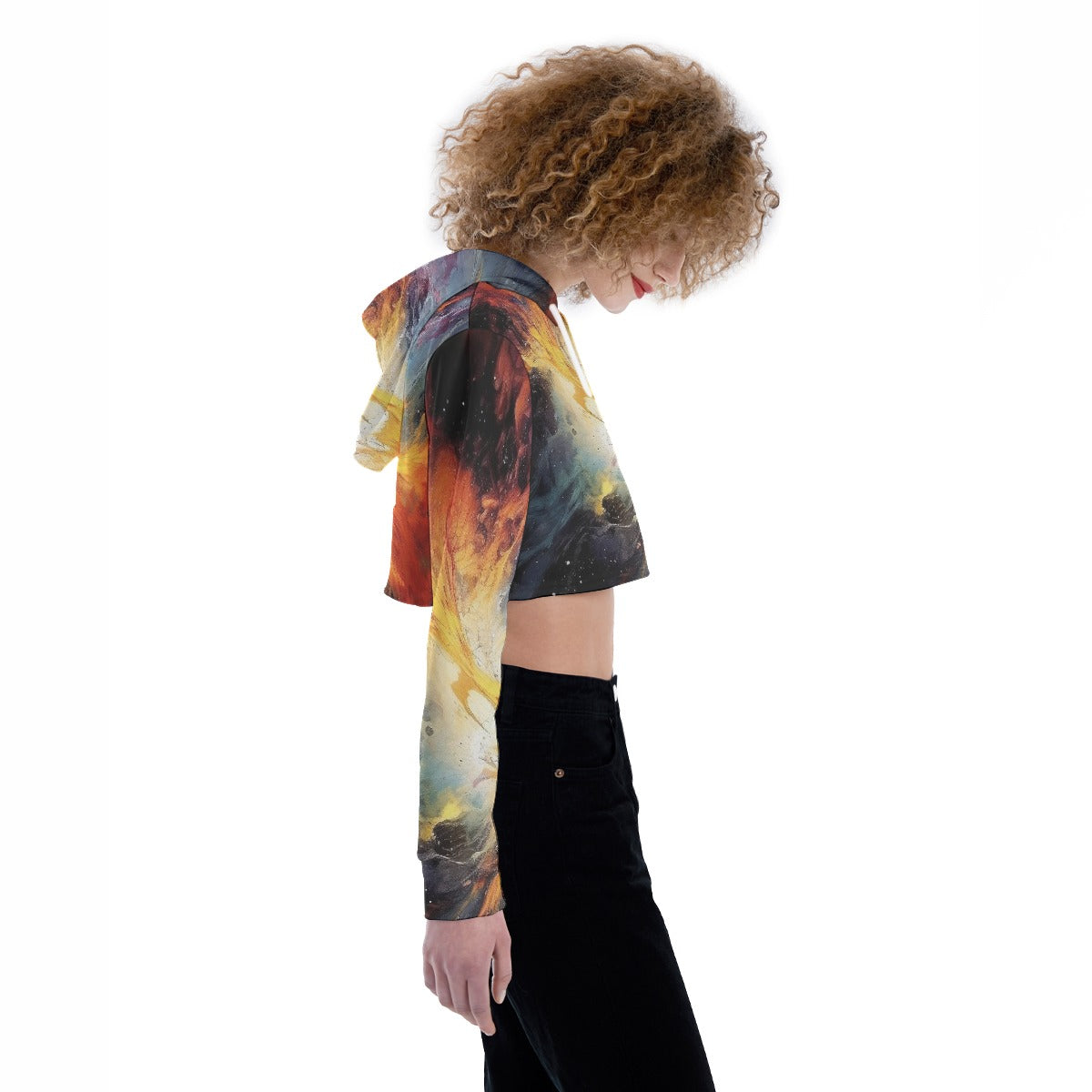 All-Over Print Women's Crop Top Hoodie