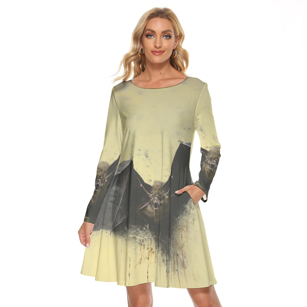 All-Over Print Women's Crew Neck Dress