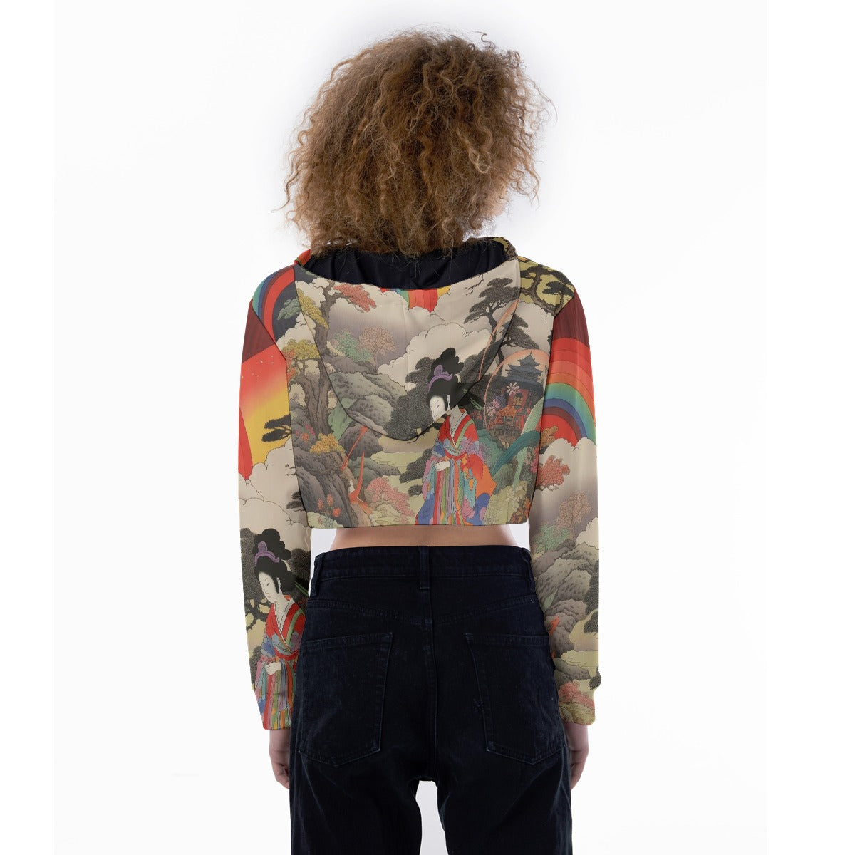 All-Over Print Women's Crop Top Hoodie