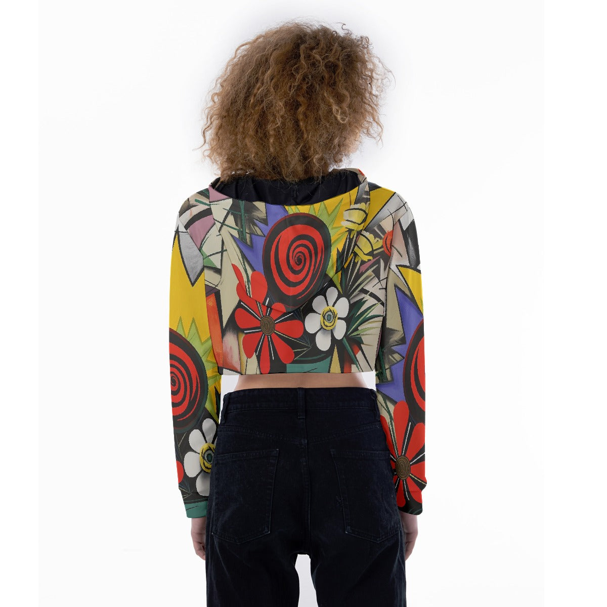 All-Over Print Women's Crop Top Hoodie