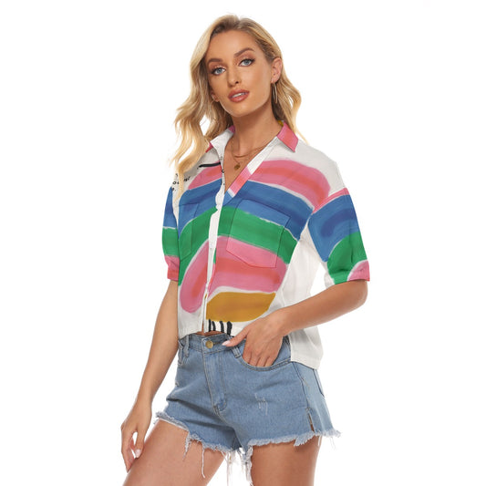 All-Over Print Women's V-neck Shirts