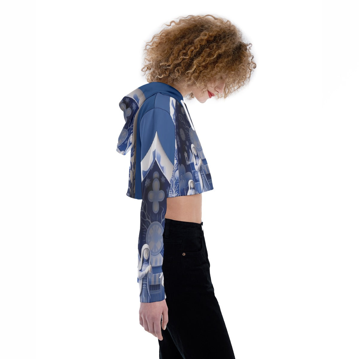 All-Over Print Women's Crop Top Hoodie