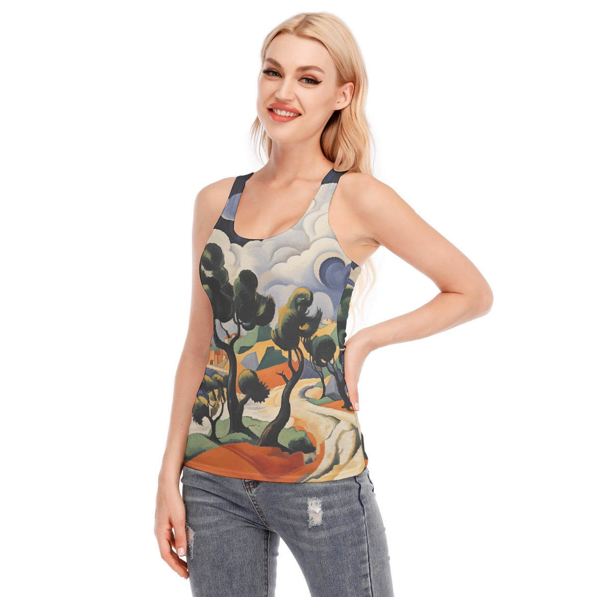 All-Over Print Women's Racer Vest | 190GSM Cotton