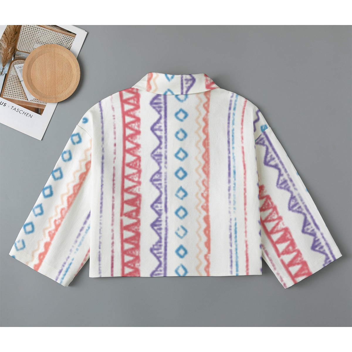 All-Over Print Women's Cropped Jacket | 245GSM Cotton