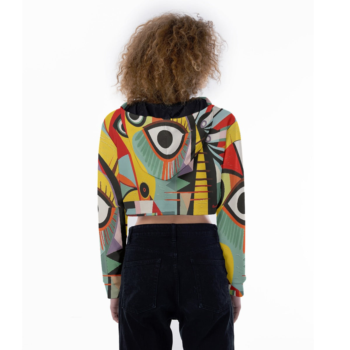 All-Over Print Women's Crop Top Hoodie