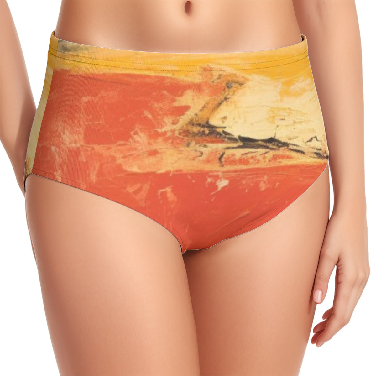 All-Over Print Women's Swimsuit Set With Halter