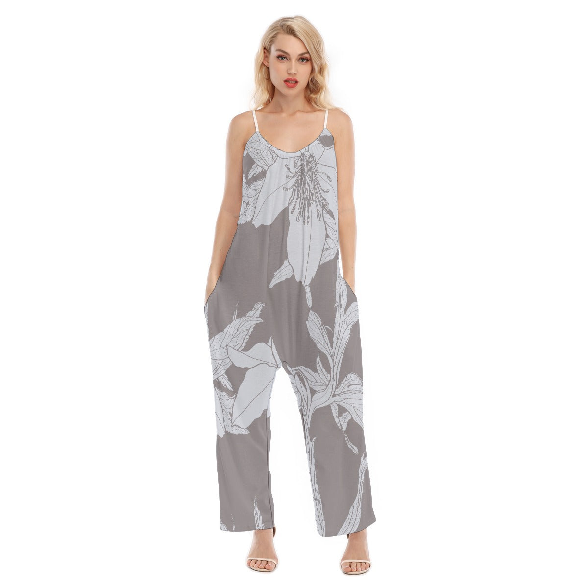 All-Over Print Women's Loose Cami Jumpsuit