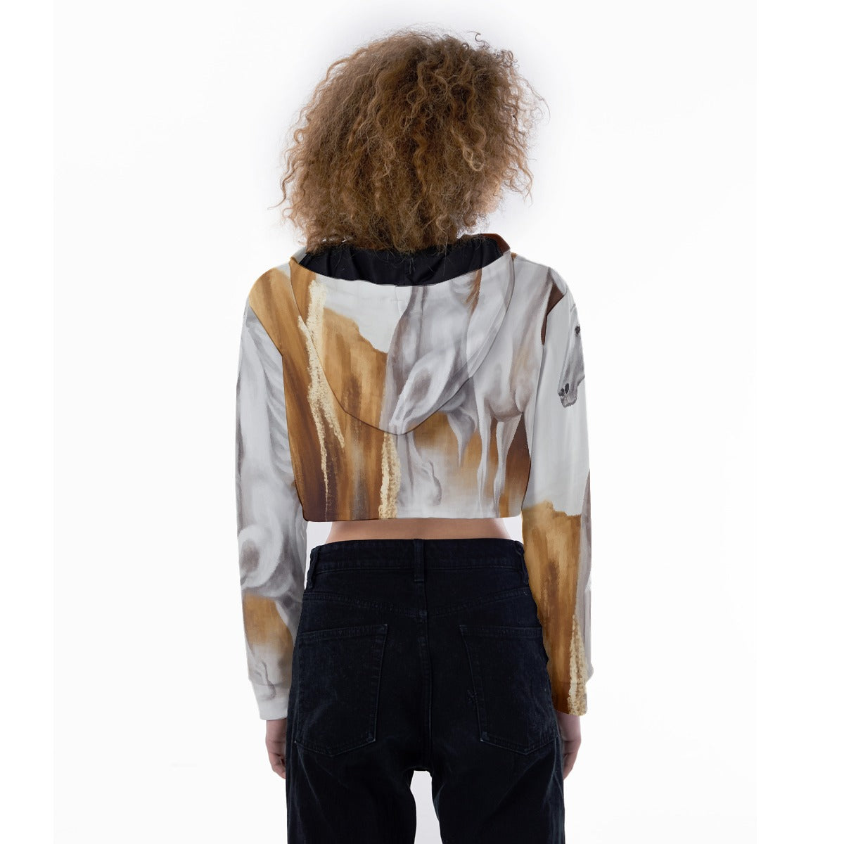 All-Over Print Women's Crop Top Hoodie