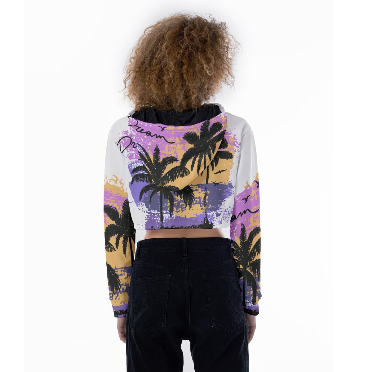 All-Over Print Women's Crop Top Hoodie