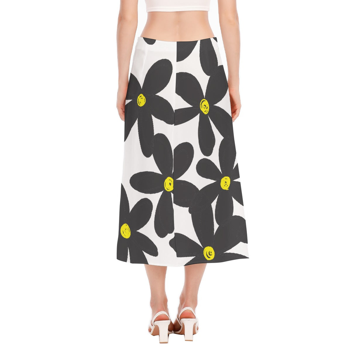 All-Over Print Women's High Slit Long Skirt
