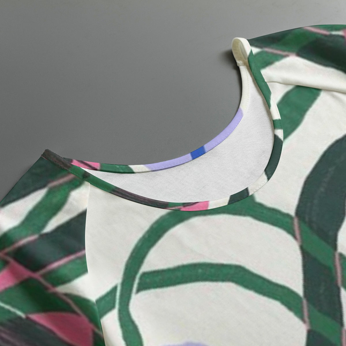 All-Over Print Women's Round Neck T-shirt With Raglan Sleeve
