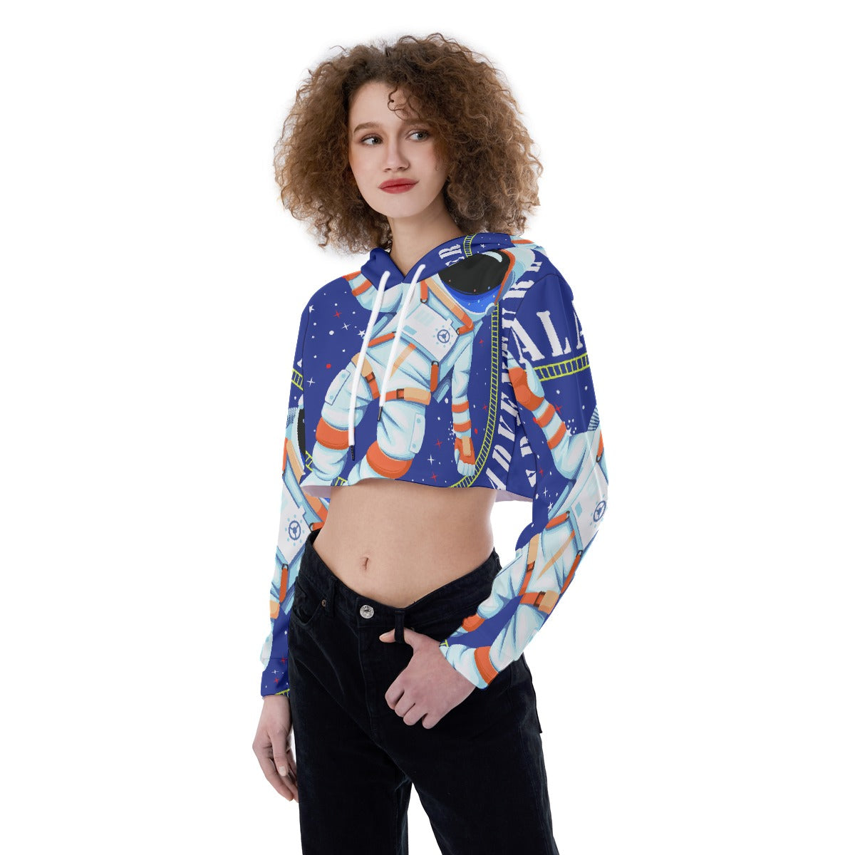 All-Over Print Women's Crop Top Hoodie