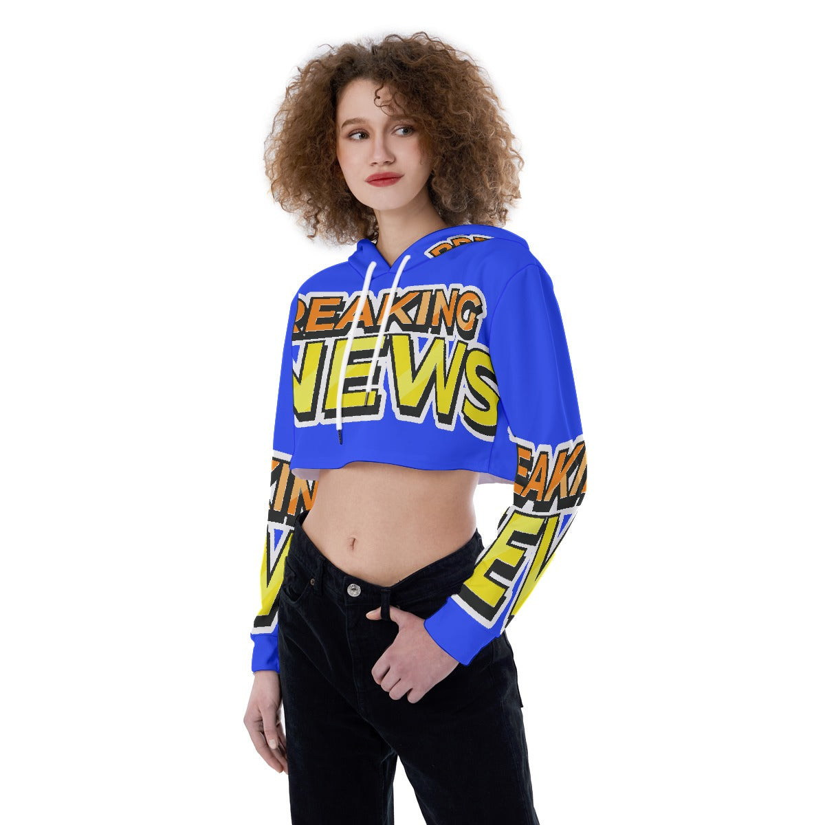 All-Over Print Women's Crop Top Hoodie