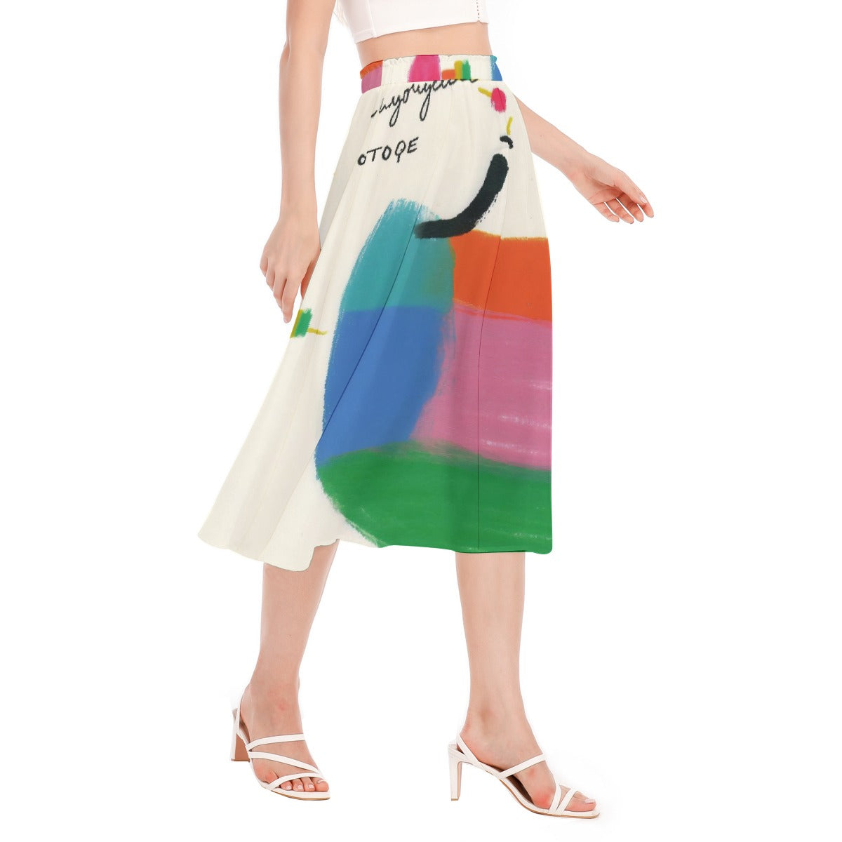 All-Over Print Women's Long Section Chiffon Skirt