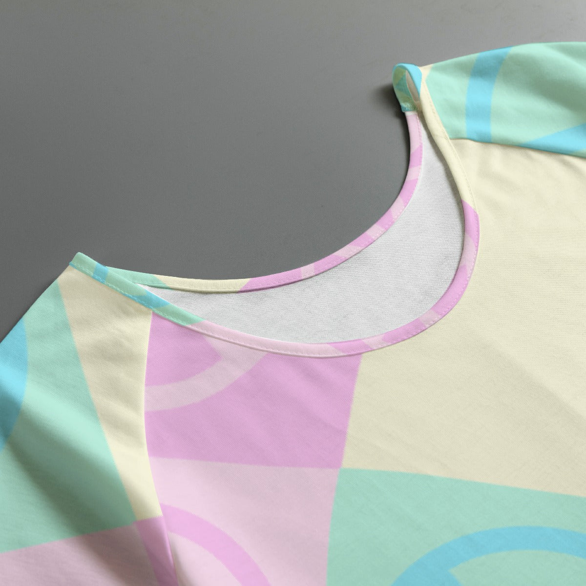 All-Over Print Women's Round Neck T-shirt With Raglan Sleeve