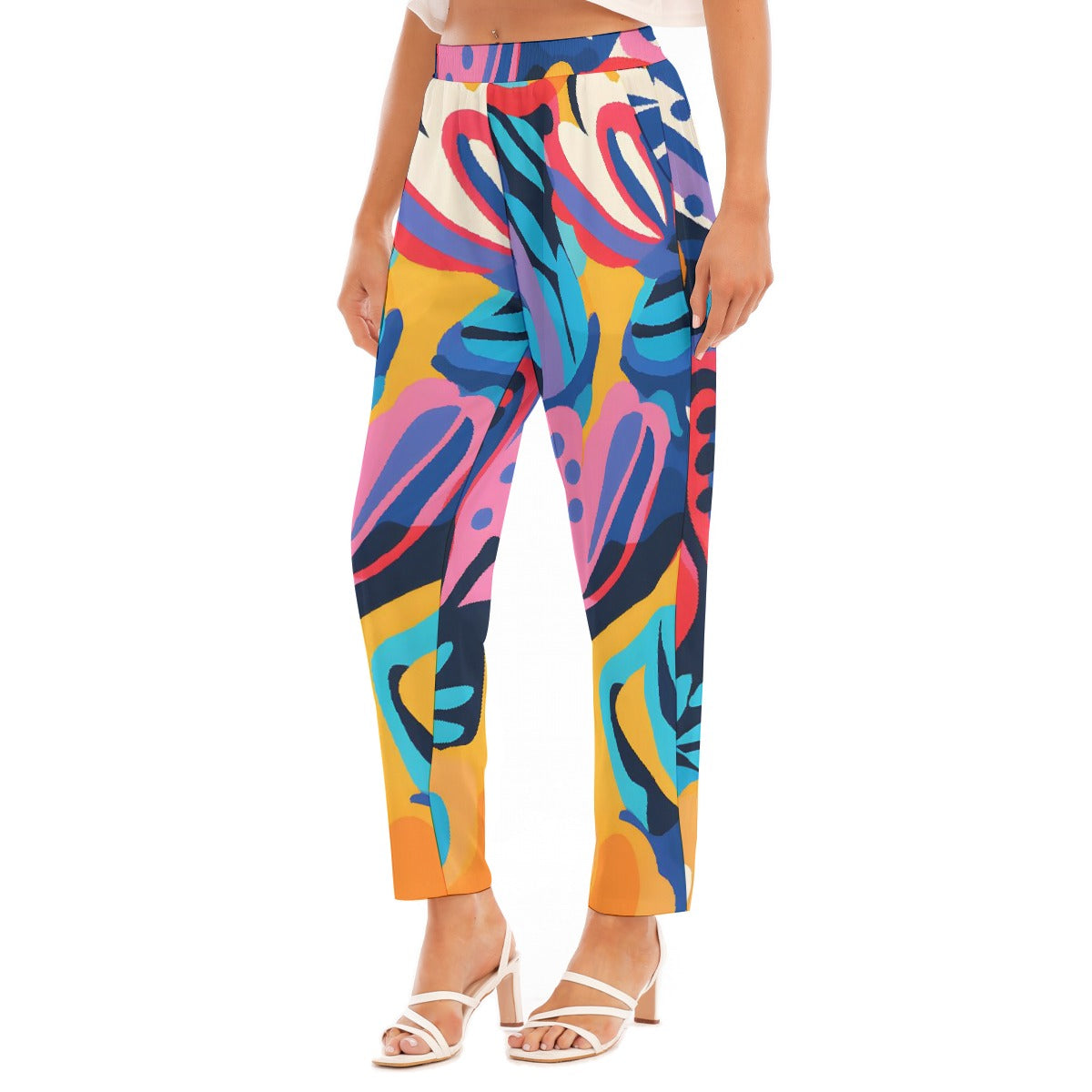 All-Over Print Women's Loose Straight-leg Pants