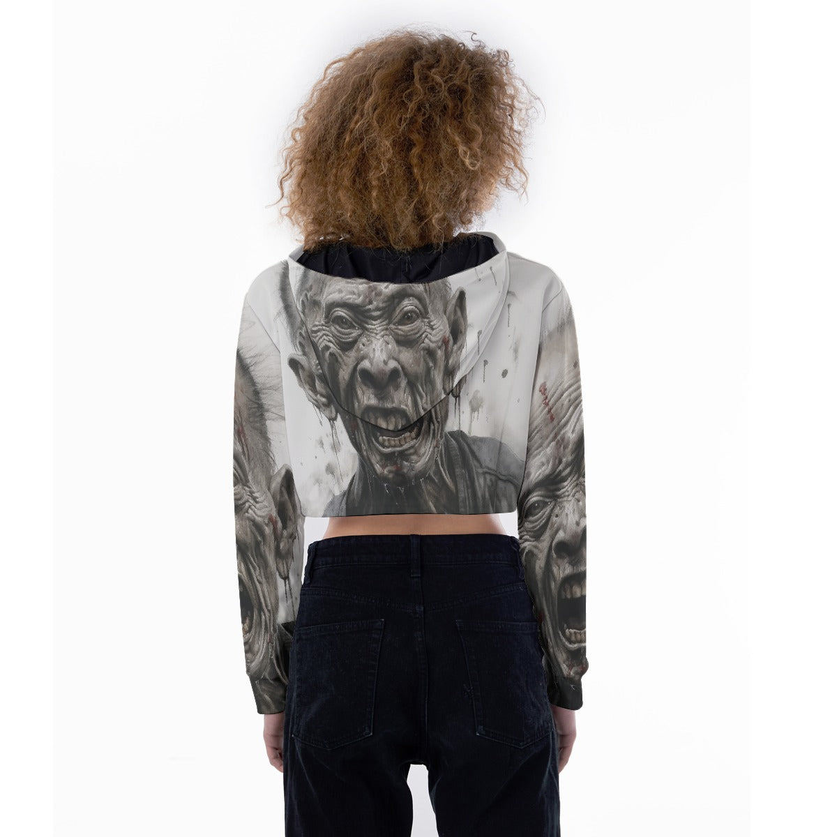 All-Over Print Women's Crop Top Hoodie