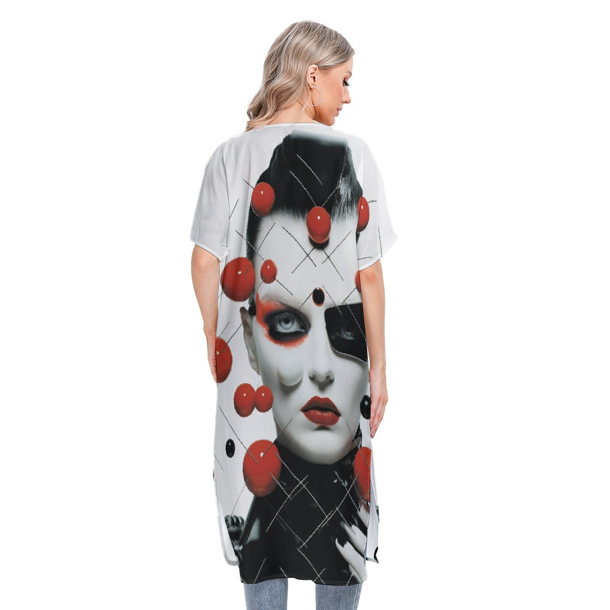 All-Over Print Women's Short Sleeve Cardigan