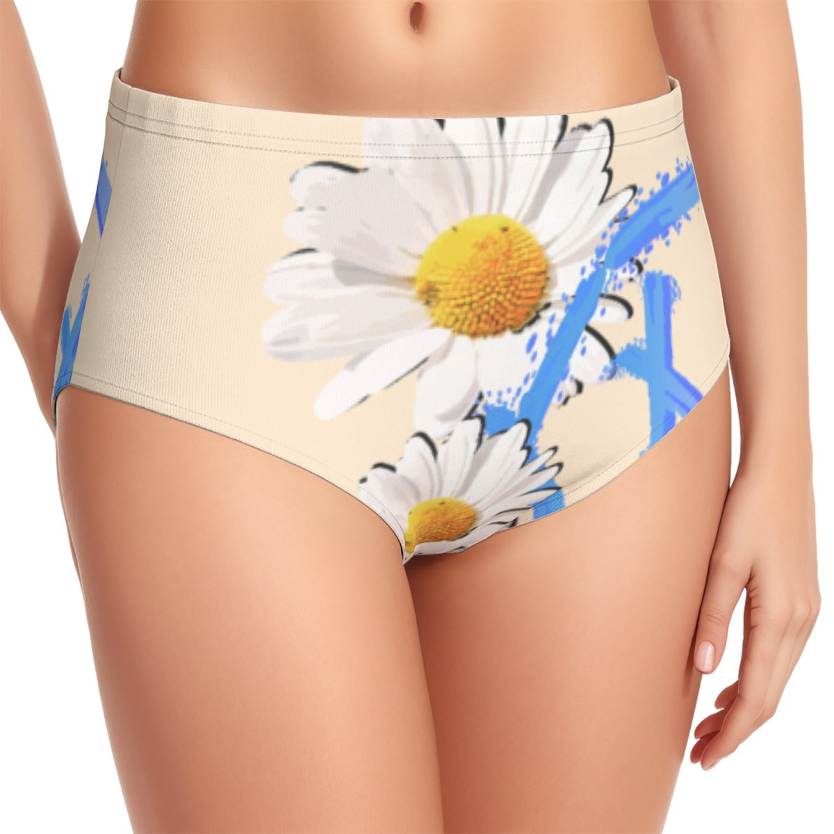 All-Over Print Women's Swimsuit Set With Halter