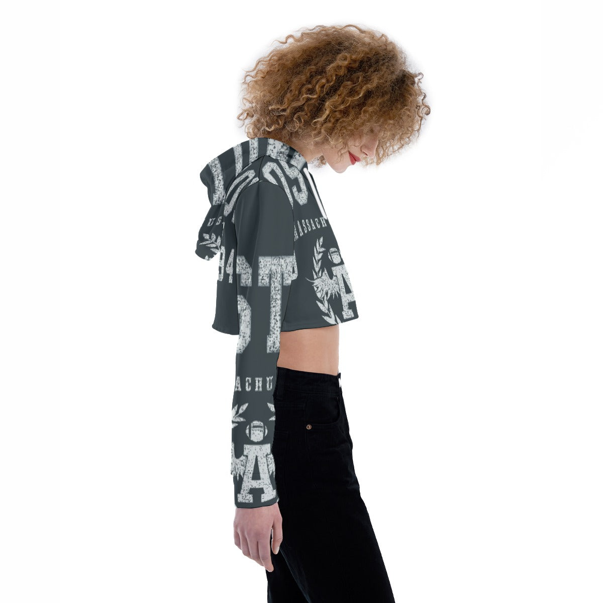 All-Over Print Women's Crop Top Hoodie