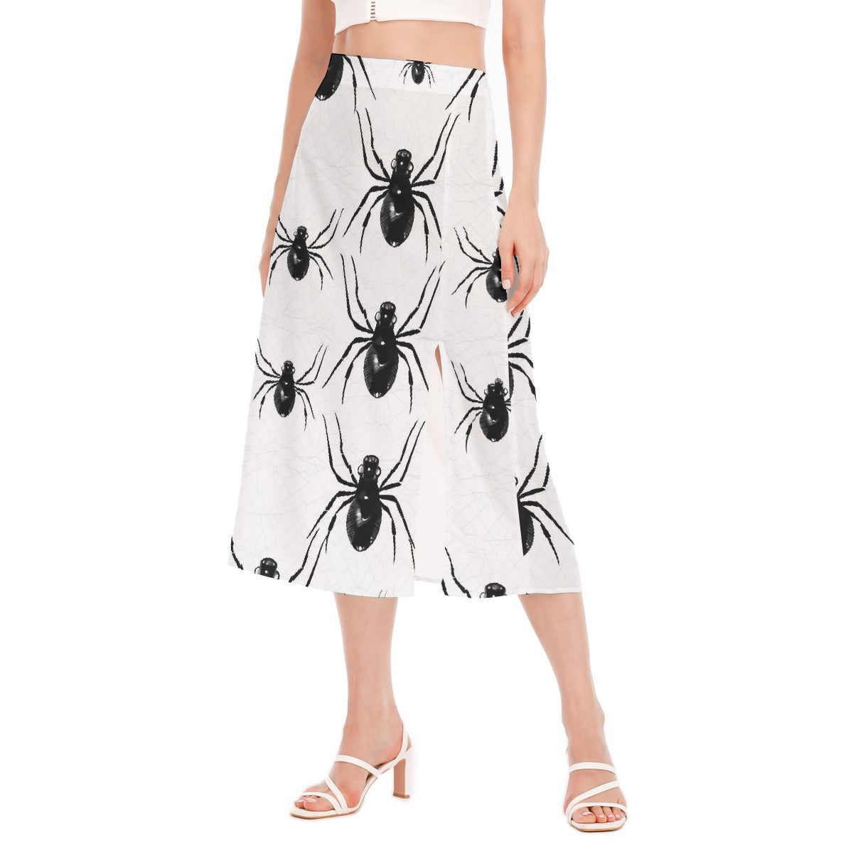 All-Over Print Women's High Slit Long Skirt