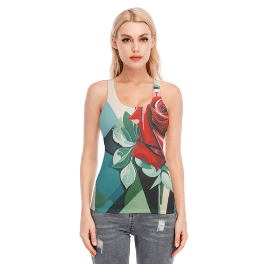 All-Over Print Women's Racer Vest | 190GSM Cotton