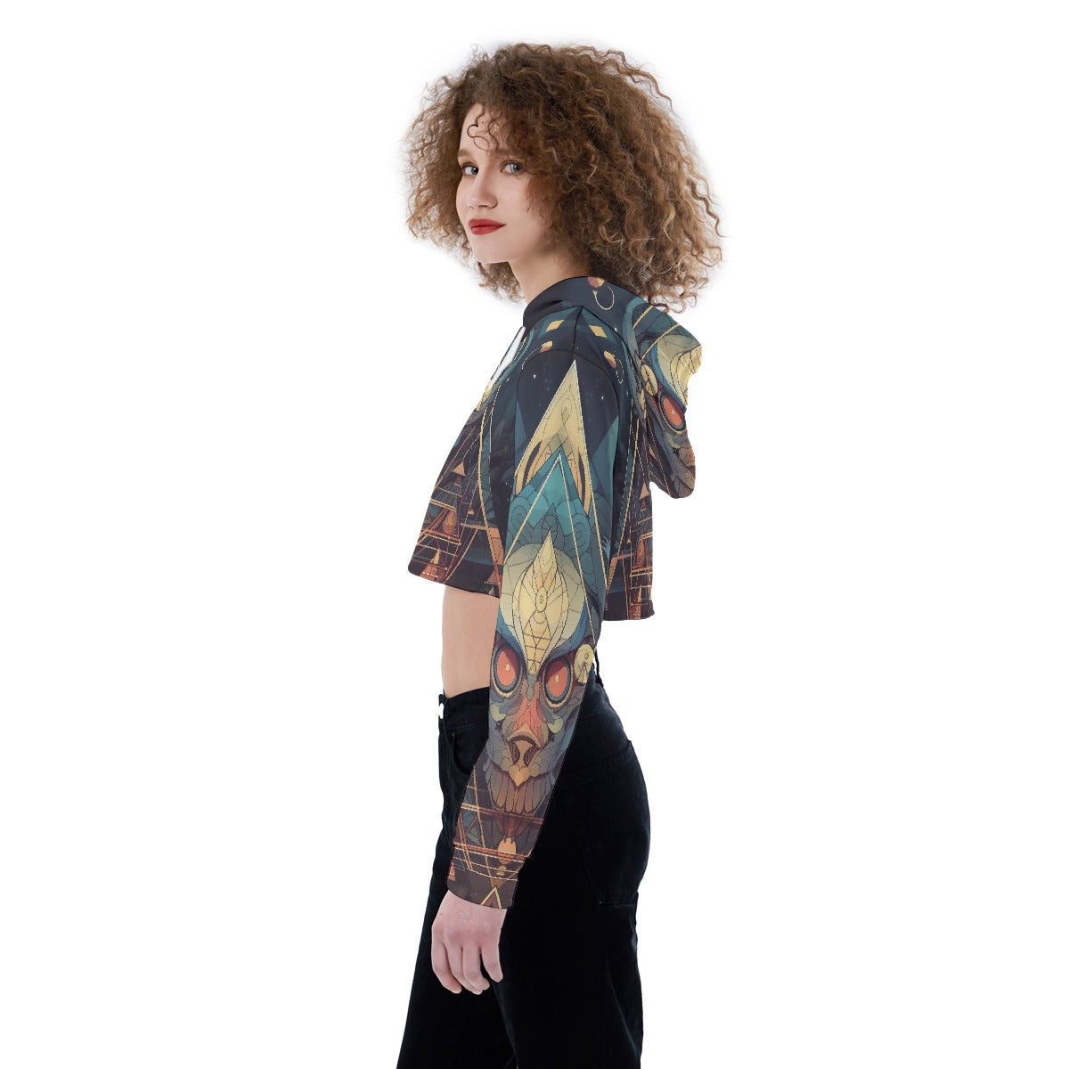 All-Over Print Women's Crop Top Hoodie