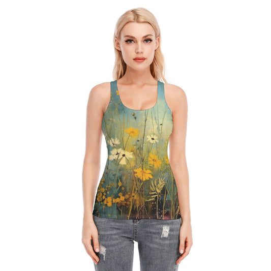 All-Over Print Women's Racer Vest | 190GSM Cotton