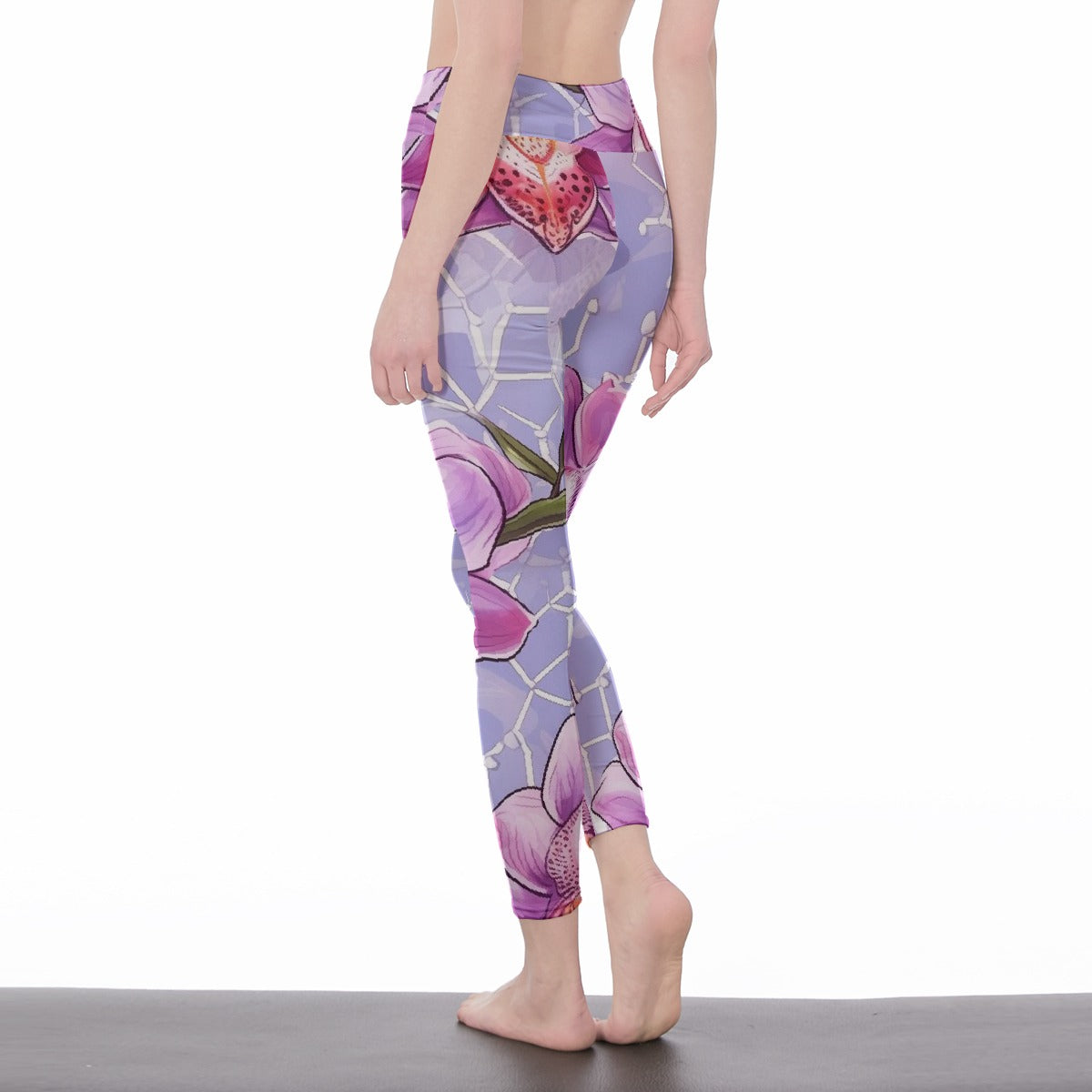 All-Over Print Women's High Waist Leggings | Side Stitch Closure