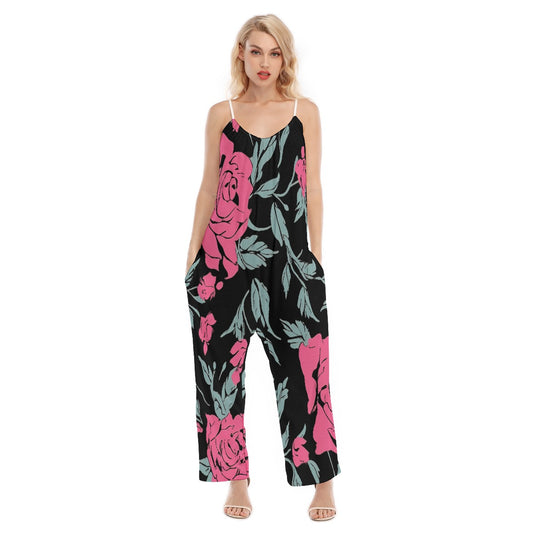 All-Over Print Women's Loose Cami Jumpsuit