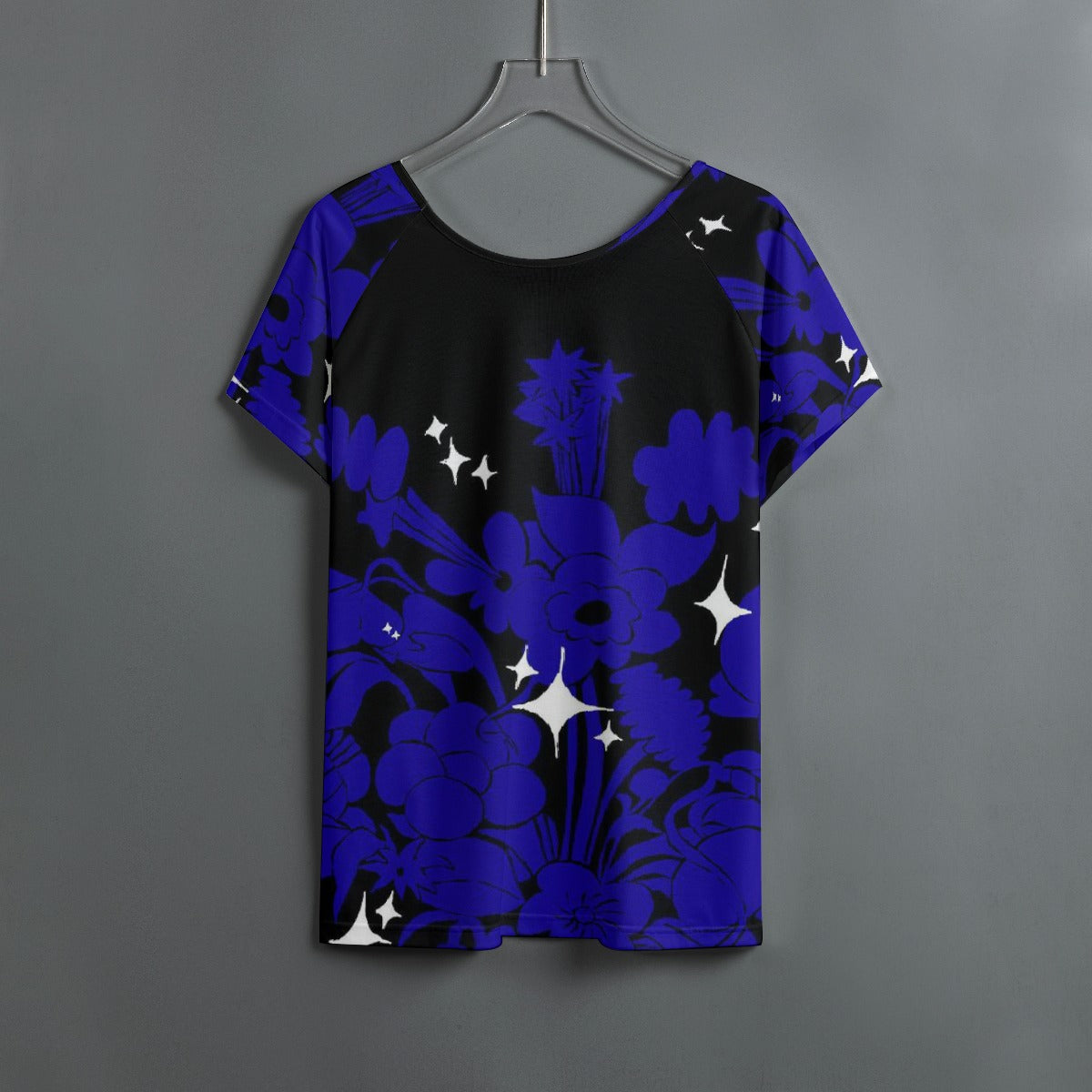 All-Over Print Women's Round Neck T-shirt With Raglan Sleeve