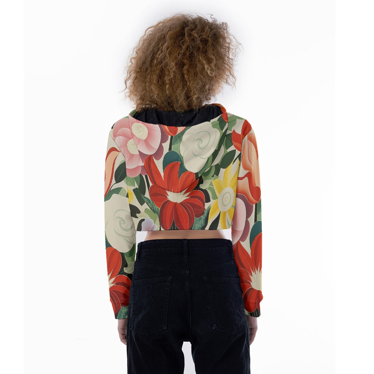 All-Over Print Women's Crop Top Hoodie