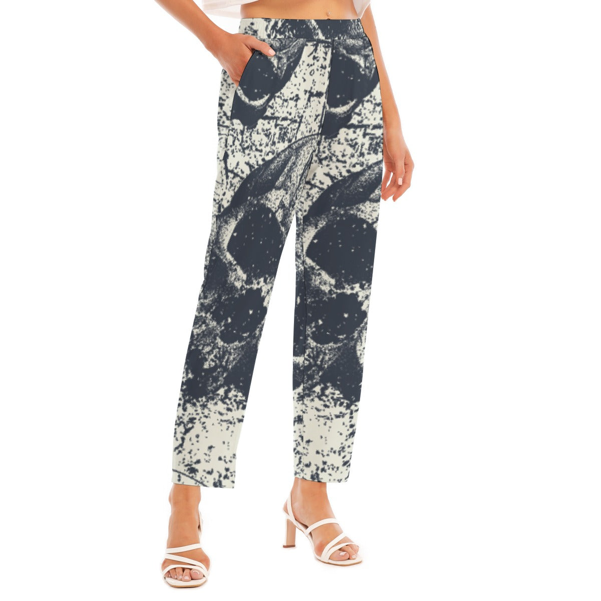 All-Over Print Women's Loose Straight-leg Pants
