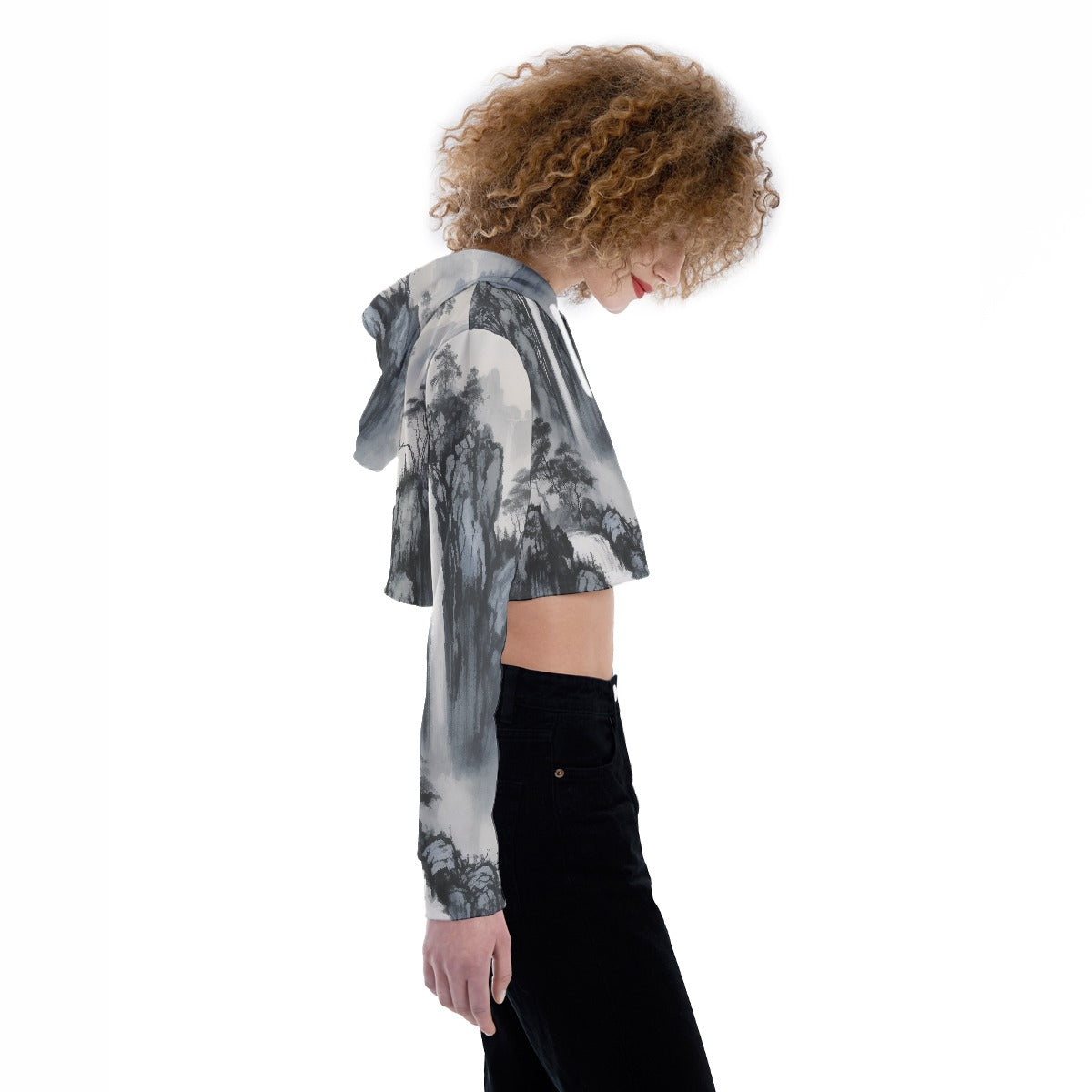 All-Over Print Women's Crop Top Hoodie