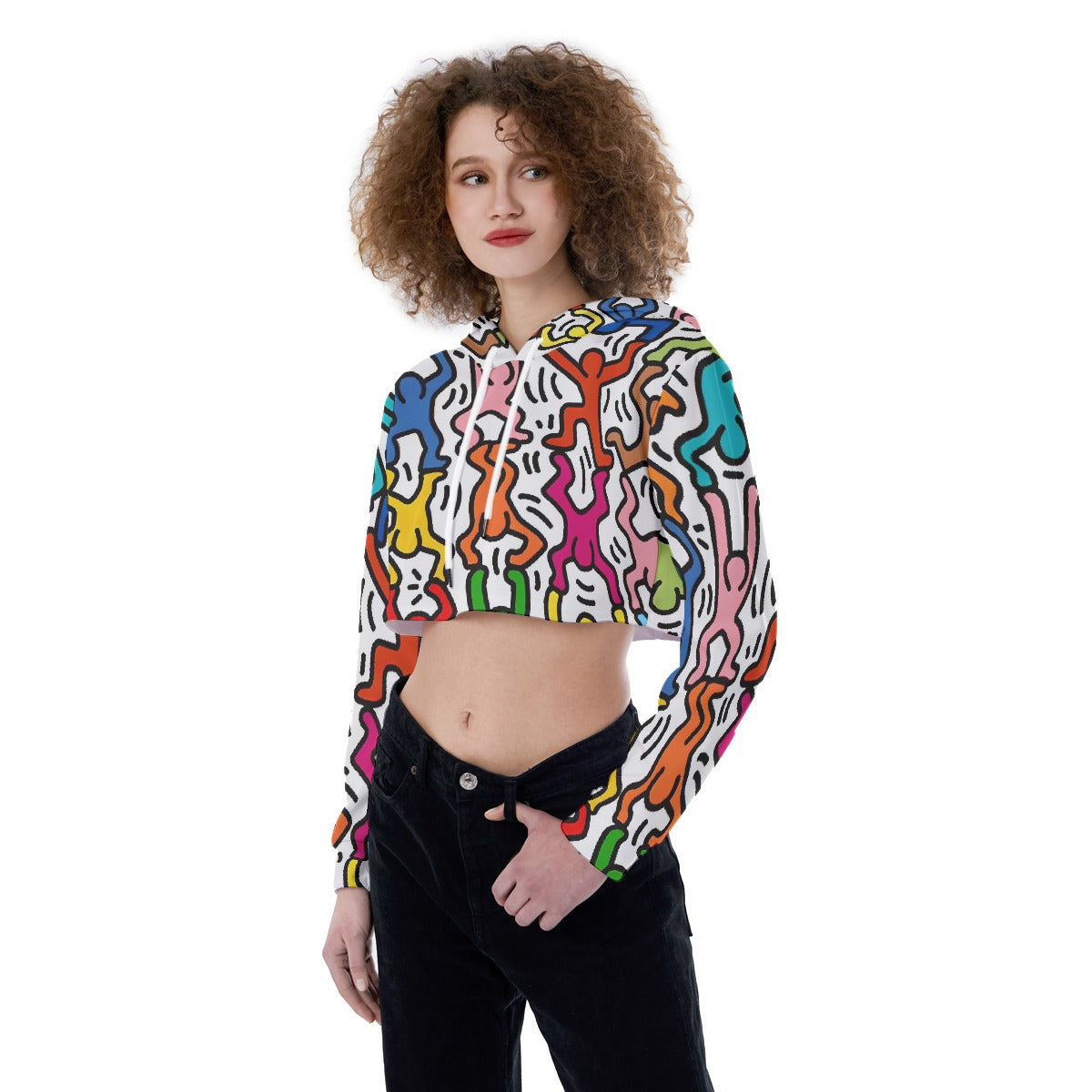 All-Over Print Women's Crop Top Hoodie