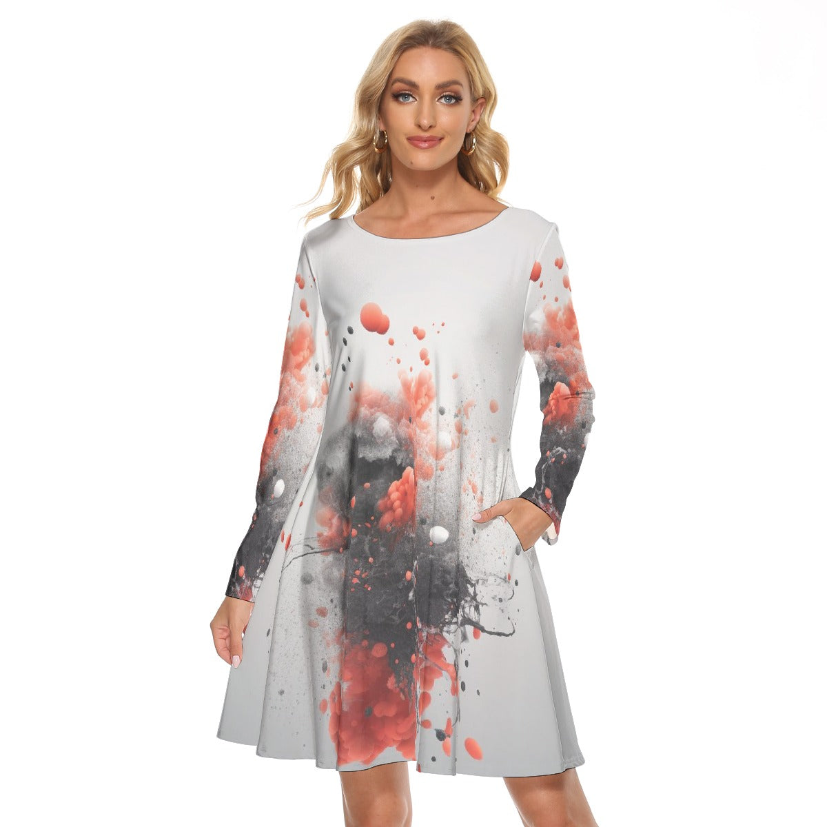 All-Over Print Women's Crew Neck Dress