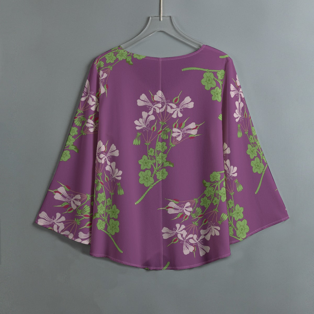 All-Over Print Women's V-neck T-shirt With Irregular Hem