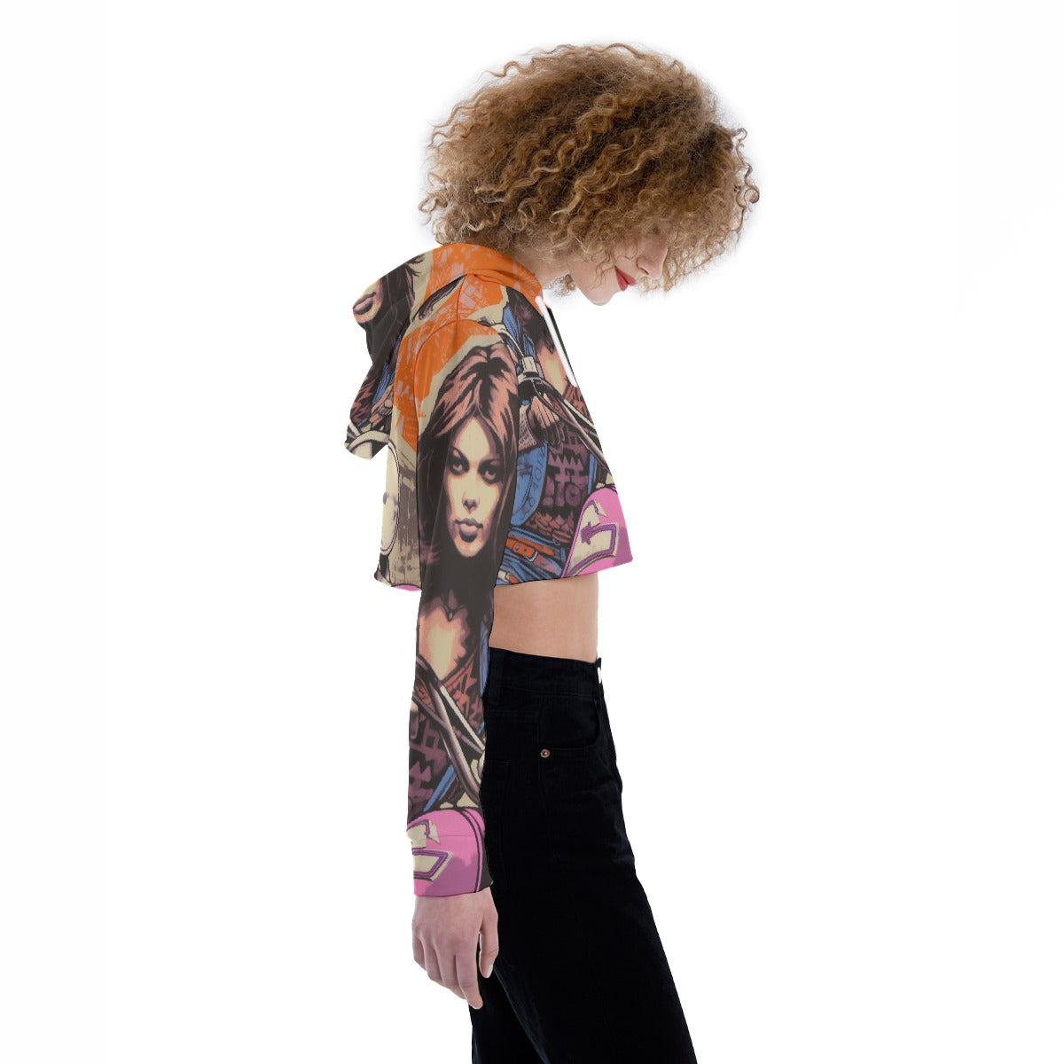 All-Over Print Women's Crop Top Hoodie