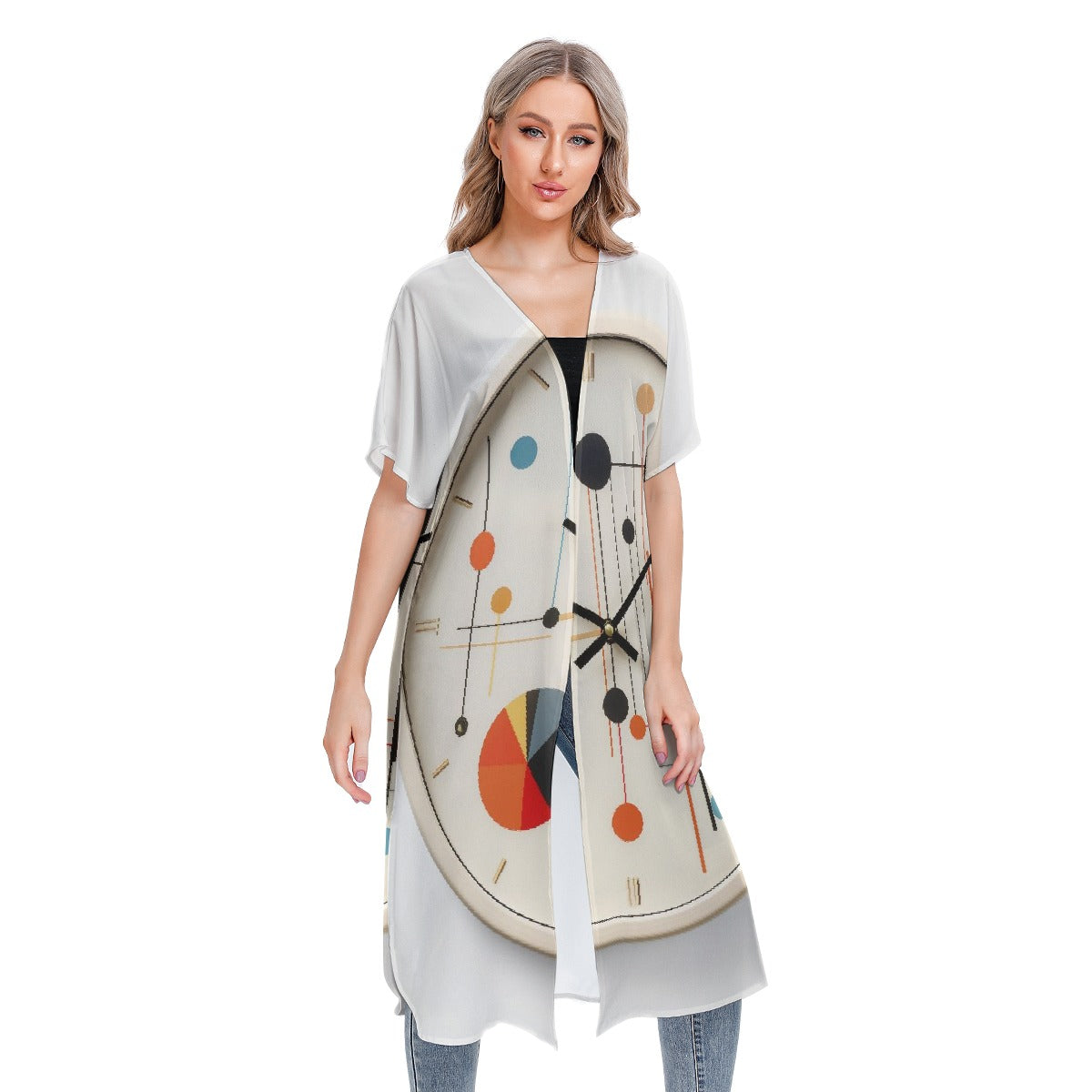 All-Over Print Women's Short Sleeve Cardigan
