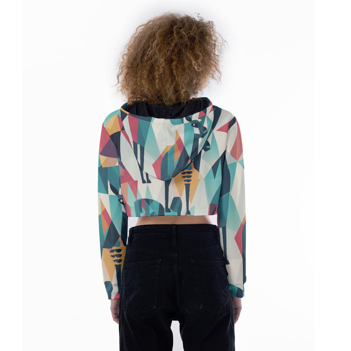 All-Over Print Women's Crop Top Hoodie