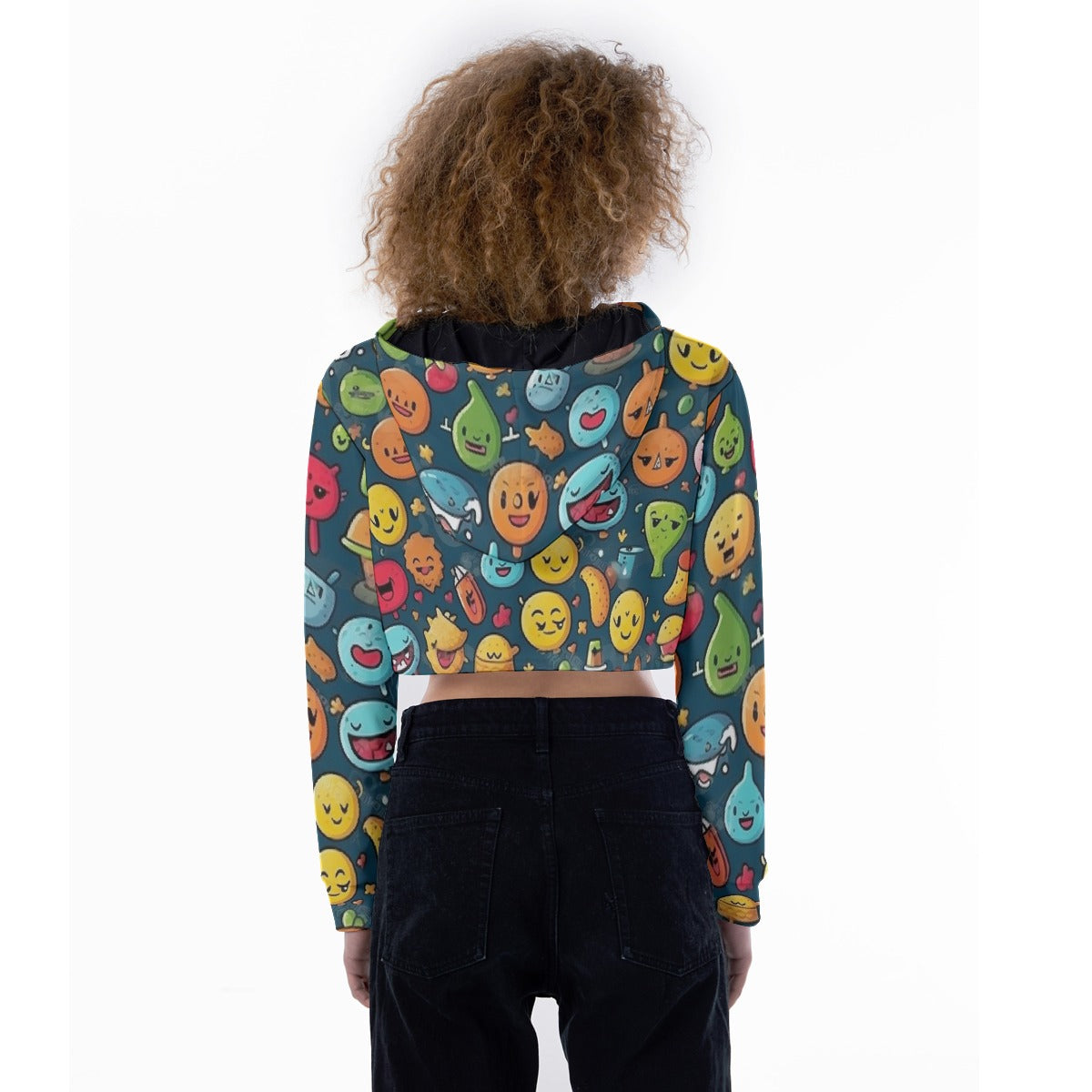 All-Over Print Women's Crop Top Hoodie