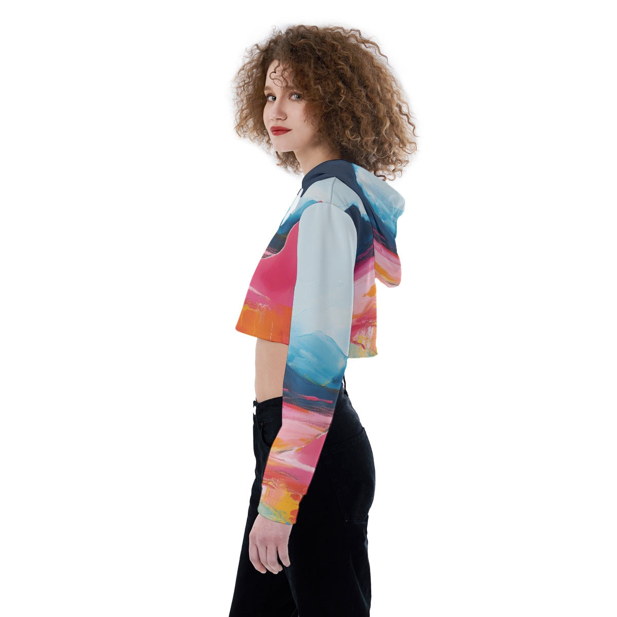 All-Over Print Women's Crop Top Hoodie