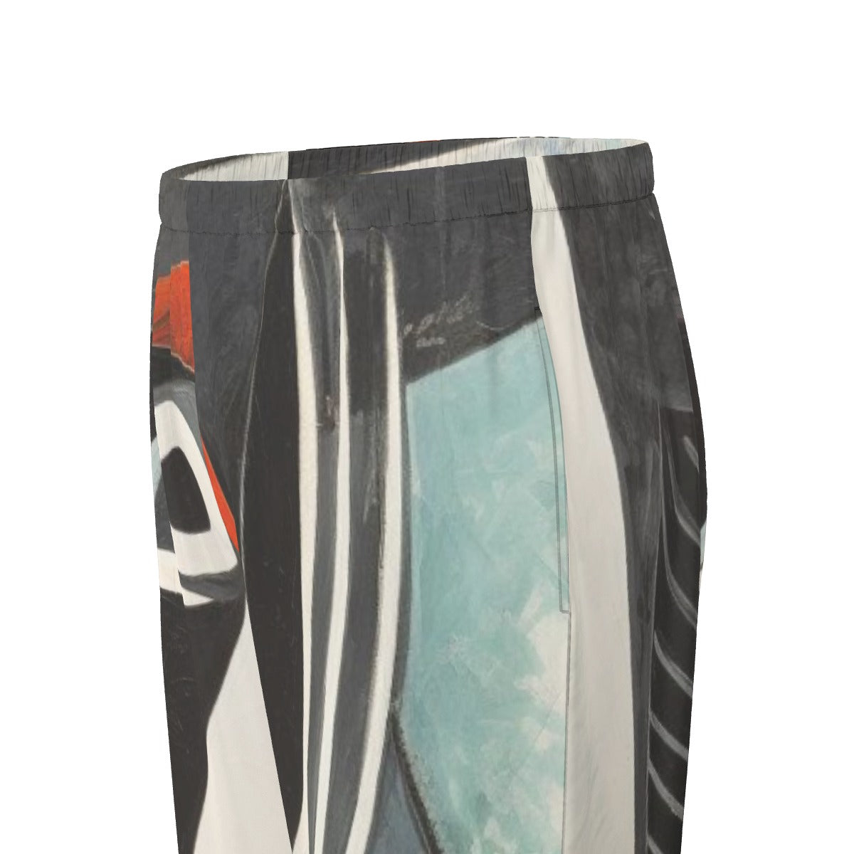 All-Over Print Women's Long Sleeve Pajama Set With Black Contrast Piping