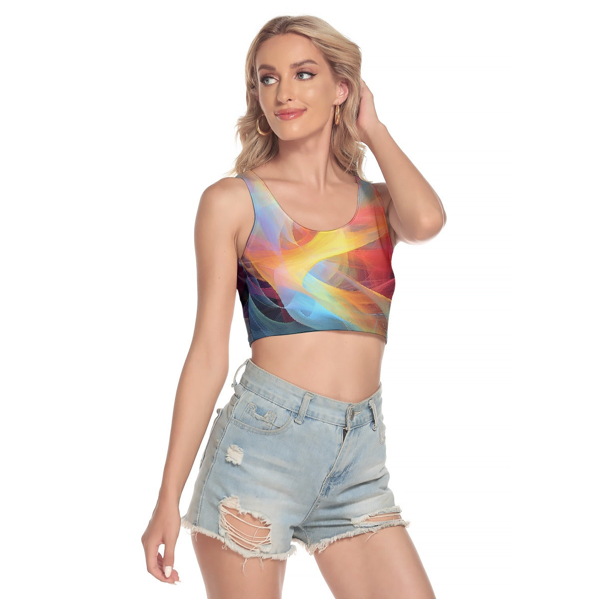 All-Over Print Women's Sport Crop Tank Top