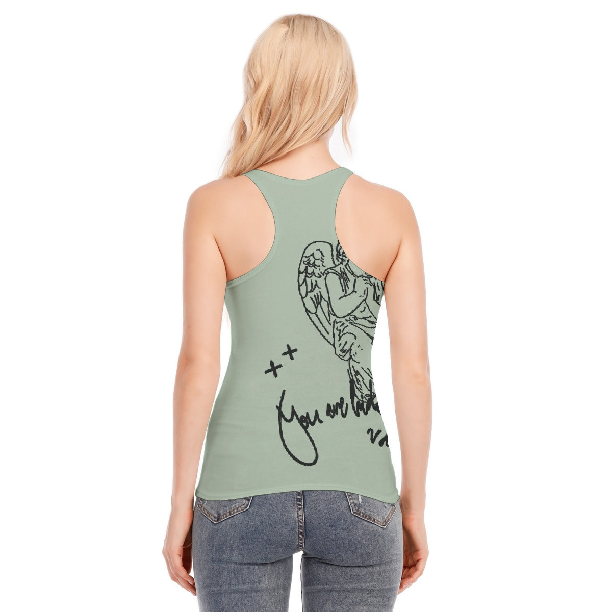 All-Over Print Women's Racer Vest | 190GSM Cotton